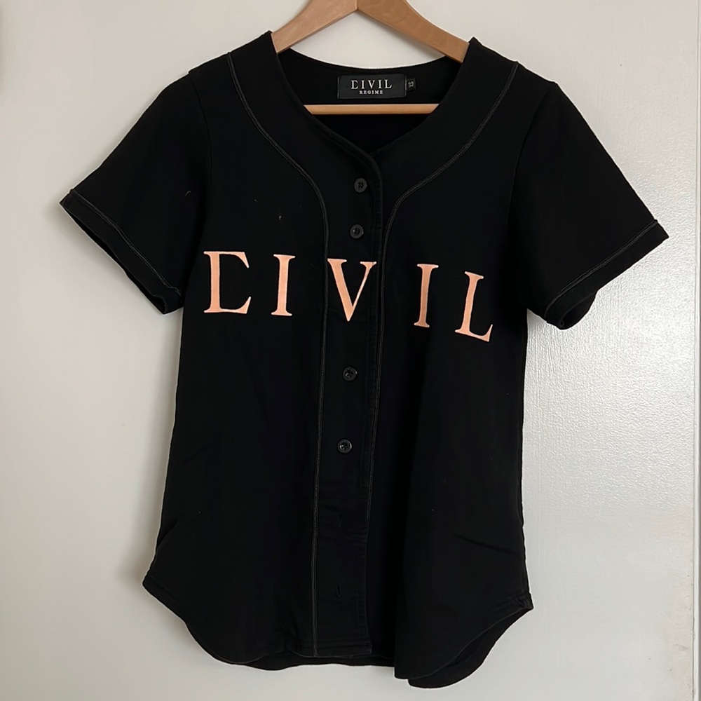 Civil Baseball Button Shirt